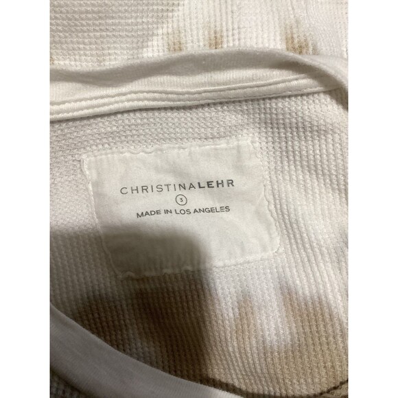 Christina Lehr Shirt Womens Large Waffle Knit Tie Dye Long Sleeve Made in USA - Picture 5 of 6